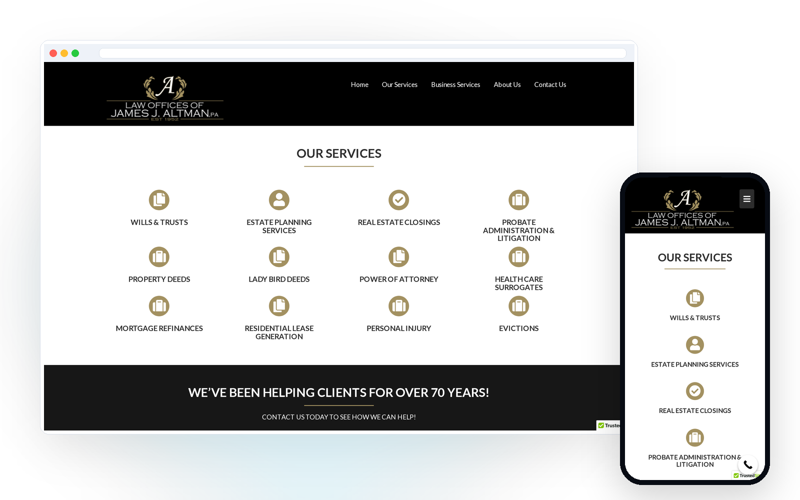 Law Offices of James J. Altman, P.A. — desktop and mobile preview