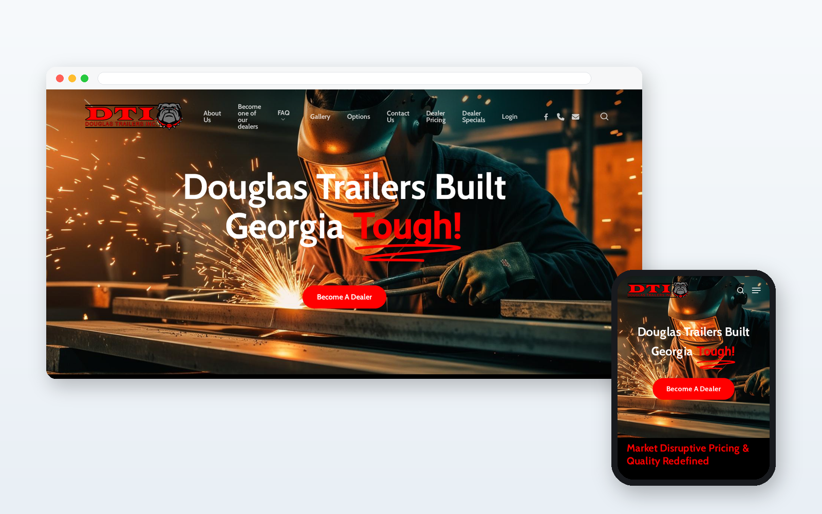 Douglas Trailers, Inc — desktop and mobile preview